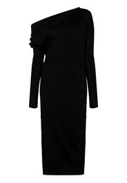 TOM FORD off-shoulder midi dress - Nero