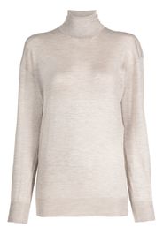 TOM FORD ribbed-knit roll neck sweater - Toni neutri