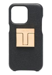 TOM FORD Cover per iPhone 8 Pro con placca logo - Nero