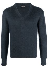 TOM FORD V-neck knitted jumper - Blu