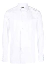 TOM FORD pleat-detail cotton shirt - Bianco