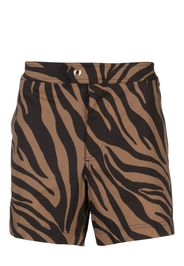 TOM FORD zebra-print swim shorts - Marrone