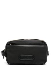 TOM FORD logo-stamp clutch bag - Nero