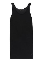 TOM FORD logo-plaque tank dress - Nero