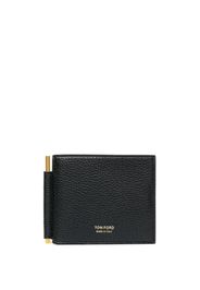 TOM FORD money clip leather wallet - Nero