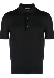 TOM FORD cashmere short-sleeve polo shirt - Nero