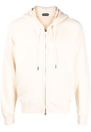 TOM FORD zipped drawstring hoodie - Toni neutri