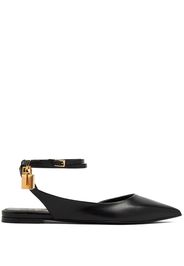 TOM FORD Shiny Kid Slingback ballerina shoes - Nero