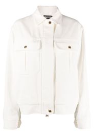 TOM FORD Giacca denim con chiusura nascosta - Bianco