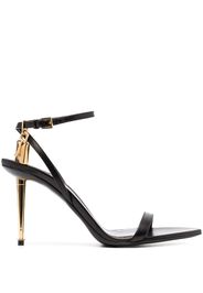 TOM FORD Padlock 85mm leather sandals - 1N001 BLACK