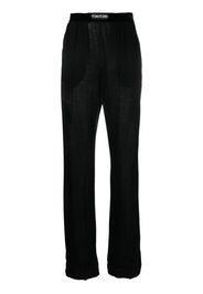 TOM FORD logo-waistband cashmere track pants - Nero