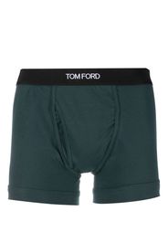 TOM FORD logo-waist cotton boxer briefs - Verde