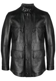 TOM FORD zip-up leather jacket - Nero