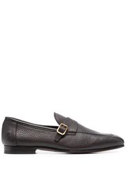 TOM FORD grained square-toe loafers - Marrone