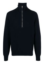 TOM FORD half-zip knitted jumper - Blu