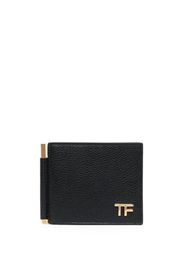 TOM FORD money clip leather wallet - Nero