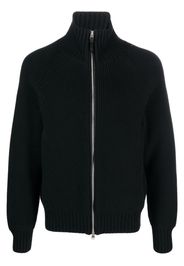 TOM FORD zip-up ribbed cardigan - Nero