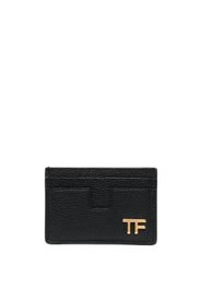 TOM FORD logo-plaque leather cardholder - Nero