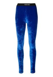 TOM FORD Leggings con banda logo - Blu