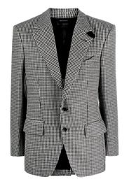 TOM FORD houndstooth-pattern single-breasted blazer - Grigio