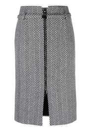 TOM FORD Gonna a matita midi con motivo chevron - Nero