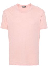 TOM FORD logo-embroidered mélange T-shirt - Rosa