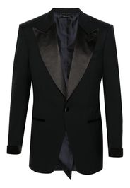 TOM FORD Blazer con dettagli cuciture - Blu