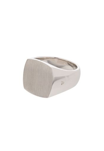 sterling silver cushion signet ring