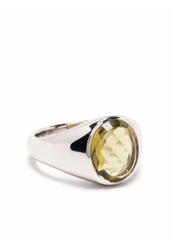 Tom Wood Lizzie olive quartz ring - Argento