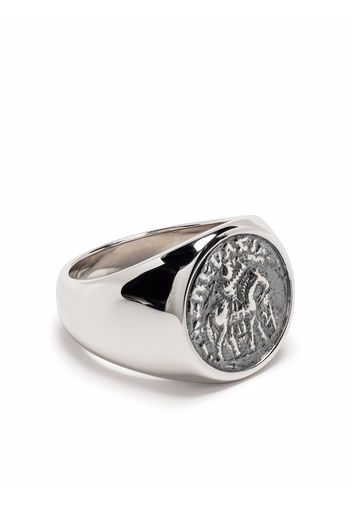 Tom Wood Alexander the Great coin signet ring - Argento