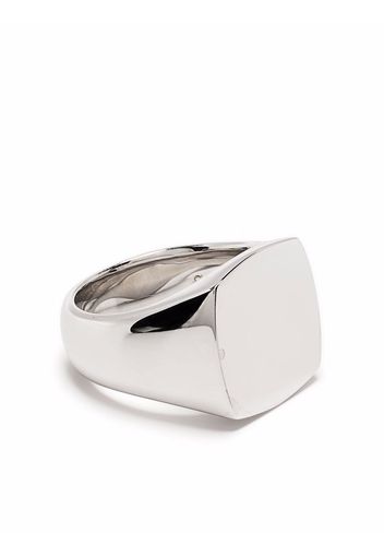 Tom Wood cushion polished signet ring - Argento