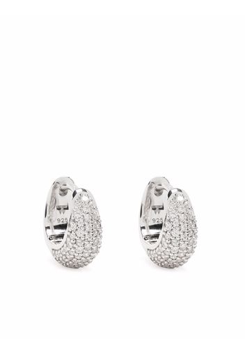 Tom Wood Ice pave huggie earrings - Argento