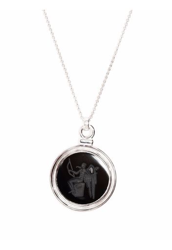 Tom Wood Eros onyx pendant necklace - Argento