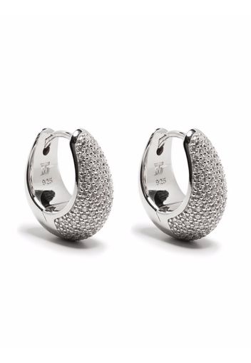 Tom Wood Ice Hoop pave earrings - Argento