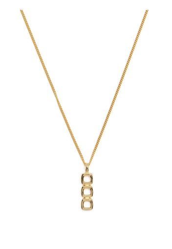 Tom Wood 9kt yellow gold open mini cushion pendant - Oro