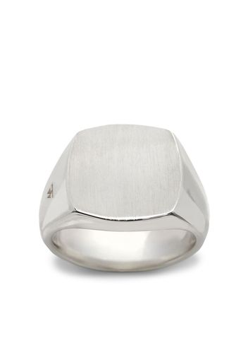 Tom Wood sterling silver Cushion signet ring - Argento