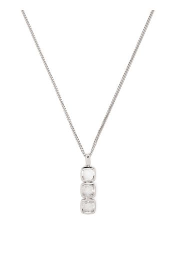 Tom Wood crystal-embellished pendant necklace - Argento