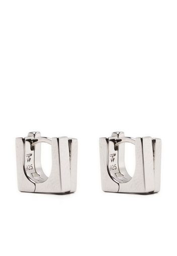 Tom Wood geometric sterling silver hoop earrings - Argento