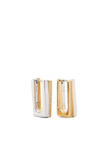 Tom Wood Step Hoops Duo CZ earrings - Oro