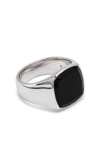 Tom Wood Cushion onyx sterling silver ring - Argento