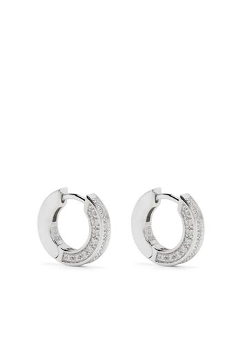 Tom Wood Orecchini a cerchio Nova Small zirconia in argento sterling