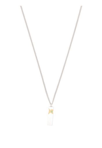 Tom Wood Collana con pendente Mined Cube - Argento