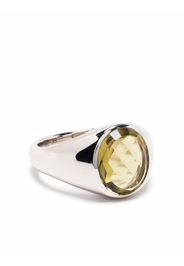 Tom Wood Lizzie olive quartz ring - Argento