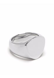 Tom Wood shield polished signet ring - Argento