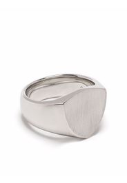 Tom Wood Shield satin signet ring - Argento