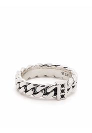 Tom Wood Chain Slim Spinel sterling silver ring - Argento