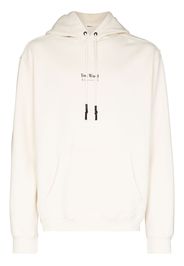 Tom Wood logo-print drawstring hoodie - Bianco