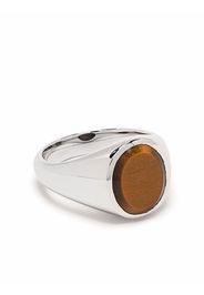 Tom Wood Lizzie tiger eye ring - Argento