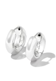 Tom Wood small Chunky hoop earrings - Argento