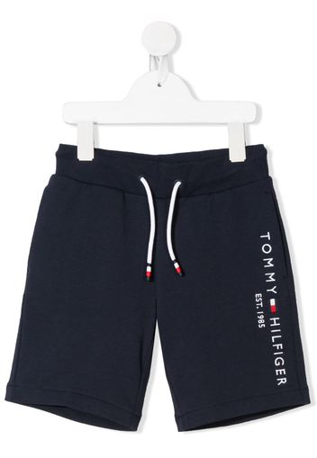 embroidered logo cotton shorts